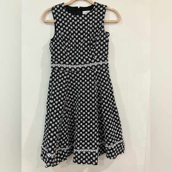 Calvin Klein Black Dress with White Embroidery - Picture 1 of 6